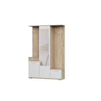 Прихожая "ПР 1" Дуб Сонома / Белый (3 места)