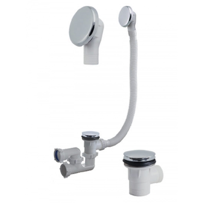 А-2608 Cифон для ванны (обвязка) ОРИО 1 1/2"х40, регул,"КЛИК-КЛАК", с метал перел