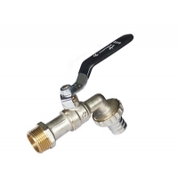 Кран вода SANTREK Aqua BASE 3/4" с носиком руч. PN 15