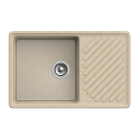 Мойка GRANFEST QUARZ-53 1 чаша + крыло 860х480 (БЕЖЕВЫЙ) (без сифона)