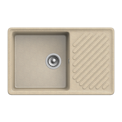 Мойка GRANFEST QUARZ-53 1 чаша + крыло 860х480 (БЕЖЕВЫЙ) (без сифона)
