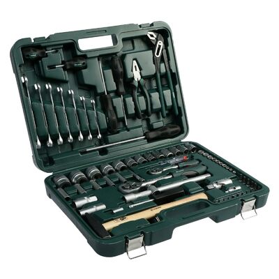 Набор инструментов в кейсе ТУНДРА, автомобильный, CrV, 75 предметов 881831