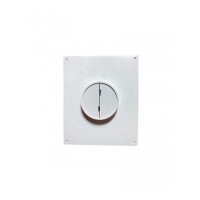 Площадка торцевая d= 125 бел ПЛАСТМАССОВАЯ с обратным клапаном