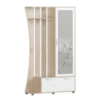 Прихожая Домино 4У НМ Корпус - Дуб Сонома светлый Фасад ЛДСП - Белый (Гладкий)(вешалка, шкаф,тумба) 1,15х2,0х0,365м (4места) ОД954 Прихожая Домино 4У НМ Корпус - Дуб Сонома светлый Фасад ЛДСП - Белый (Гладкий)(вешалка, шкаф,тумба) 1,15х2,0х0,365м (4места) ОД954