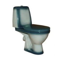 Унитаз-компакт "РИО " (зеленый, с 2-х уров. арматурой, креплен. и сиденьем, прямой выпуск) г.Киров