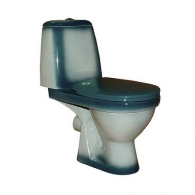 Унитаз-компакт "РИО " (зеленый, с 2-х уров. арматурой, креплен. и сиденьем, прямой выпуск) г.Киров