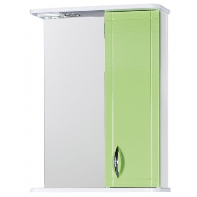 Зеркало-шкаф "Мальта-55" салатовое правое ЗМ55СП 550х722х190
