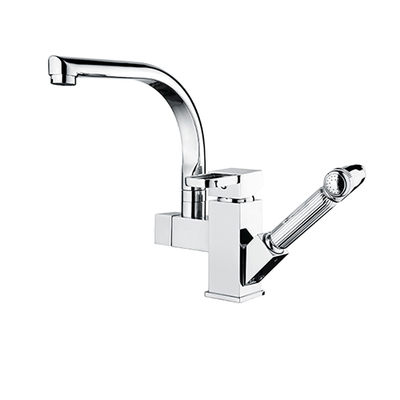 4055-4 Смеситель Кухня LEDEME шар d35 с гигиеническим душем. Излив вращается на 360