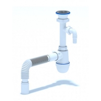 C0305 Сифон Ани 1 1/2" 40с отв. с/м с г/тр 40х40