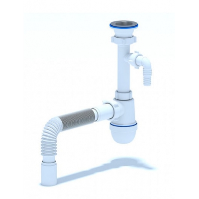 C0305 Сифон Ани 1 1/2" 40с отв. с/м с г/тр 40х40