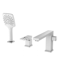 G1117-8 Смеситель Ванна GAPPO на 3 отверстия (белый/хром)