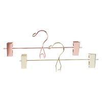 Вешалка металлическая для брюк/юбок с клипсами 30см, 2 цвета: розовое золото, золото VETTA 456-091