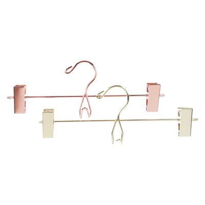 Вешалка металлическая для брюк/юбок с клипсами 30см, 2 цвета: розовое золото, золото VETTA 456-091