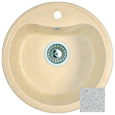 Мойка GRANICOM NOVELL Лира 430*430 мм (серый) (без сифона)