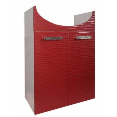 Подстолье "FIESTA-55" волна 3D 2 двери под умыв. "Антик-55" (гранат мет.) 495*800*285