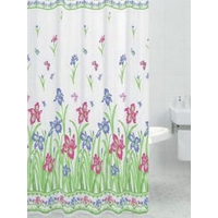 Штора для ванн BATH (Flower Village) зеленый/ голубой 180х180 (21213/1-Р) (19 )