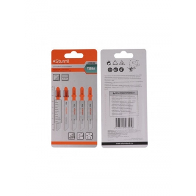 5250402 Пилки для лобзика Sturm! по металлу T118A 5шт,для прямолин.чист.реза металла и мяг.стали