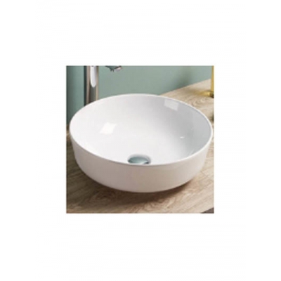 800-78115 Фигурный умывальник накладной круглый 420х135 MELANA