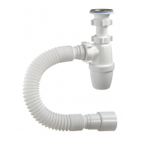 А-3202 Сифон бутылочный ОРИО 1 1/4" х 40 с гибкой трубой 40-40/50