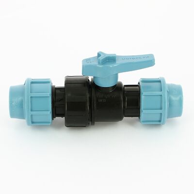 Кран шаровый 40х40 зажимной ПЭ UNIDELTA