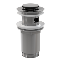 Донный клапан ALCAPLAST клик/клак 5/4", с переливом, малая заглушка A391