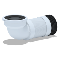 K729R Удлинитель гибкий для унитаза , угол 90*, L340-870мм