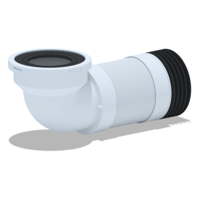 K729R Удлинитель гибкий для унитаза , угол 90*, L340-870мм