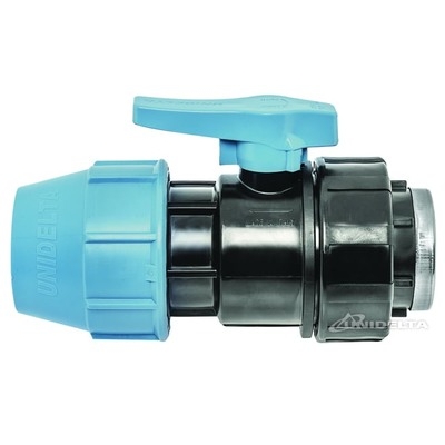 Кран шаровый 50х 1 1/2" ц/г ПЭ UNIDELTA