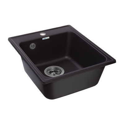 Мойка GRANFEST-QUARZ (ECO) - 17 СТАНДАРТ 1 чаша 420*480 мм (ЧЕРНЫЙ) (без сифона)