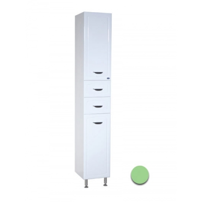 Пенал "Мальта-30" 1 дверь,2 ящика, 1 отк. с бельев.корзиной, салатовый правый ПМ30БКСП 300х1920х338