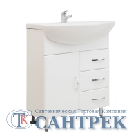 Подстолье "Сити-60" (белый) 3 ящика 1 дверь под умыв. "Эрика-61" 577х800х283
