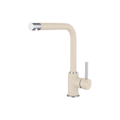 Смеситель Кухня GRANFEST d=35 боковой Г - образный (3651) (белый)