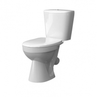 Унитаз-компакт "Лаго" БЕЛЫЙ (2-режим. сид.ПП, косой выпуск) КЕРАМИН