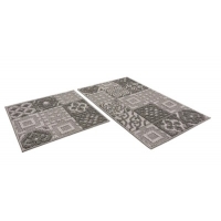 Коврик д/ванны 2 предм. SHAHINTEX LOOP ITALIANO 50*80 + 50*50 «мозаика» серый 50