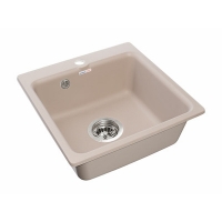 Мойки GRANFEST SMART SM430 (мрамор) 1-чаша 432х432мм ПЕСОЧНЫЙ (без сифона)