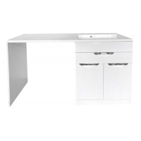 Подстолье "Деко 120"(БЕЛЫЙ) 1ящ. 2 дв. под стир. машину под умывальник "Magenta 120" 1200х870х497