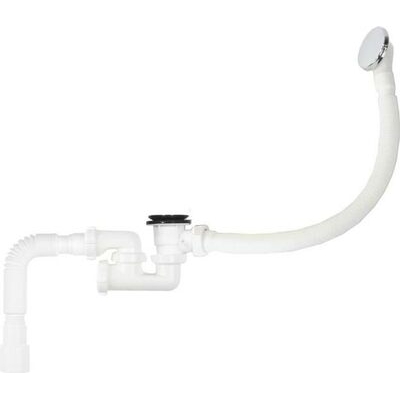 V672-18-MR Сифон для ванны регулируемый 1 1/2х40 с выпуском и переливом Aquant клик-клак утаплив. грибок мет., с гибкой трубой 40х40/50 автомат V672-18-MR Сифон для ванны регулируемый 1 1/2х40 с выпуском и переливом Aquant клик-клак утаплив. грибок мет., с гибкой трубой 40х40/50 автомат