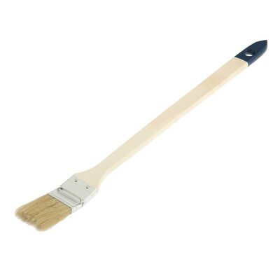 Кисть радиаторная ТУНДРА, натуральная щетина, деревянная рукоятка, 1.5", 38 мм 881546
