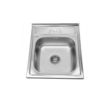 Мойка нерж врезная 600х450х180, т.0,8 бол. сиф (+сифон) Китай