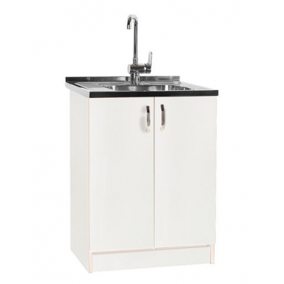 Тумба 60*50 цвет белый (2 дверцы) (ЛДСП)