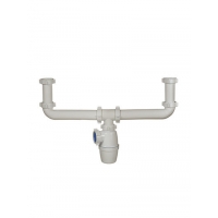 А-40090 Сифон двойной бутылочный двухуровневый ОРИО 1 1/2" х 40, без выпусков