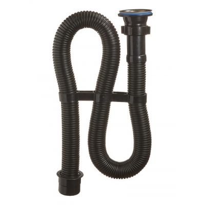 АС-30122 Сифон гофрированный ОРИО 1 1/2" х 40 черный (переходник на 50) дл 1500 мм