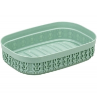 МЫЛЬНИЦА "Вязание" Фисташковый 9,5х13,5х3,5см ("М-пластика") (М 2238)