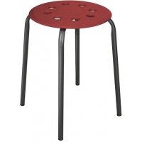 Табурет с ПЛАСТ. сиденьем КРУГЛОЕ БОРДО 4 нож. артТП 01 NIKA г. Ижевск*