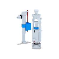 WC8010 Арматура АНИПЛАСТ бок.подводка, кнопка белая