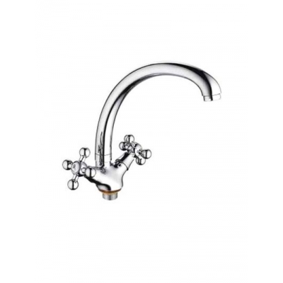 4219-2 Смеситель Кухня Frap Крест м/к на гайке