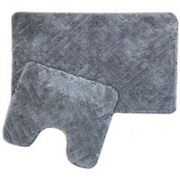 Коврик д/ванны 2 предм. ZALEL SOPHISTICATED 60*100 + 50х60 Grey серый