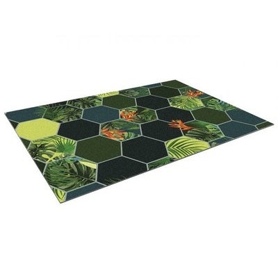 Коврик придверный влаговпитывающий SHAHINTEX DIGITAL PRINT 60х90 "Джунгли" зелёный (18) (арт.814879)