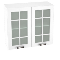 Шкаф верхний со стеклом 800 Прага Белое дерево фасад МДФ 2 кор.(В800 Ф55 бел дер) Шкаф верхний со стеклом 800 Прага Белое дерево фасад МДФ 2 кор.(В800 Ф55 бел дер)