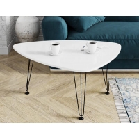 Стол журнальный №13 Крышка МДФ белый глянец (Д.930 х В.450 х Г.673 мм) (2 места) ГИ-372